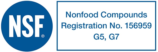 NSF - Nonfood Compounds, Registration No. 156959, G5, G7